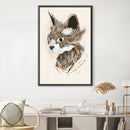 Feathered Cat Light Canvas