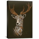 Feathered Deer Dark Canvas