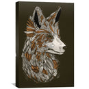 Feathered Fox Dark Canvas