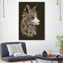 Feathered Fox Dark Canvas