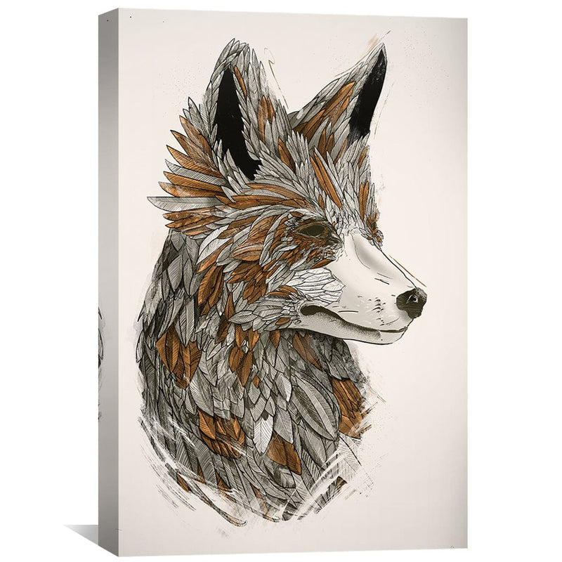 Feathered Fox Light Canvas