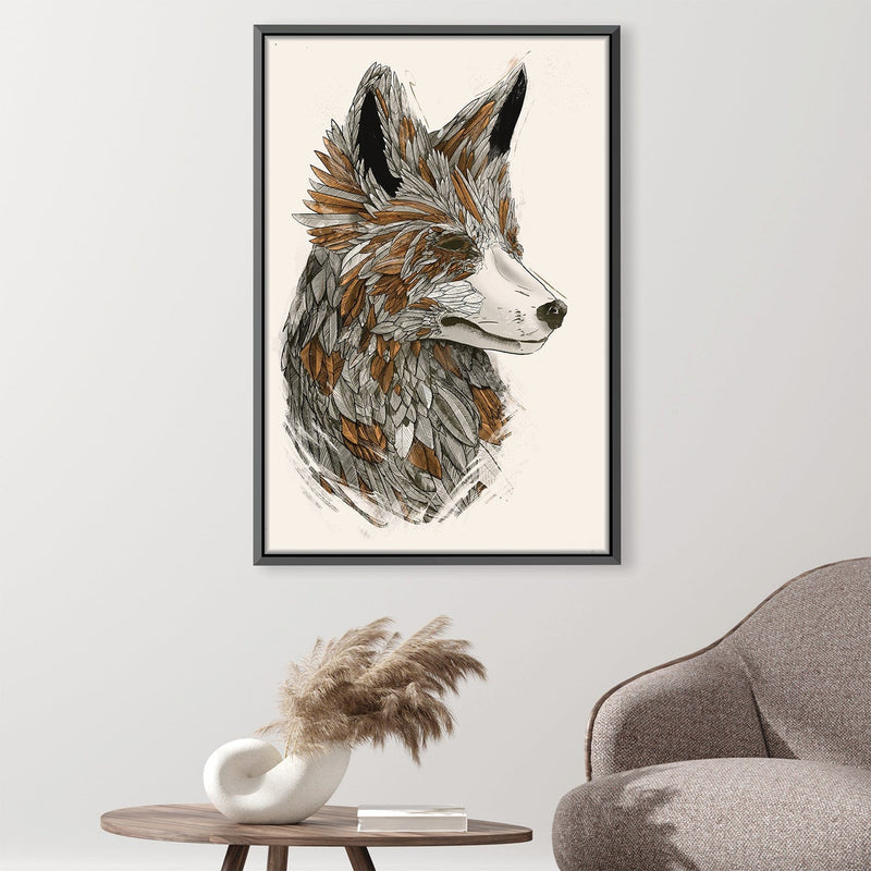 Feathered Fox Light Canvas