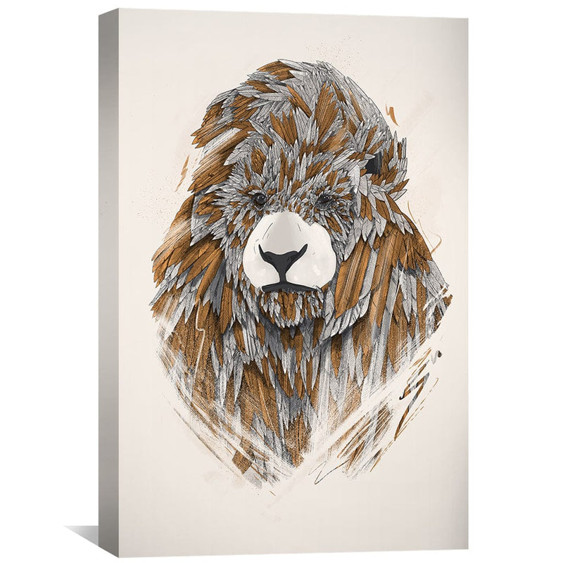 Feathered Lion Light Canvas