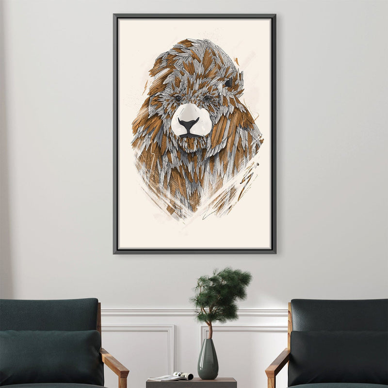 Feathered Lion Light Canvas