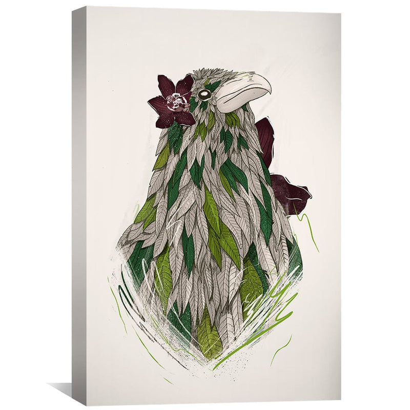 Feathered Raven Light Canvas