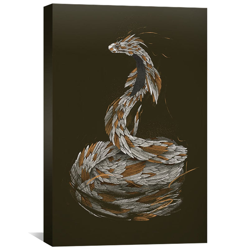 Feathered Snake Dark Canvas