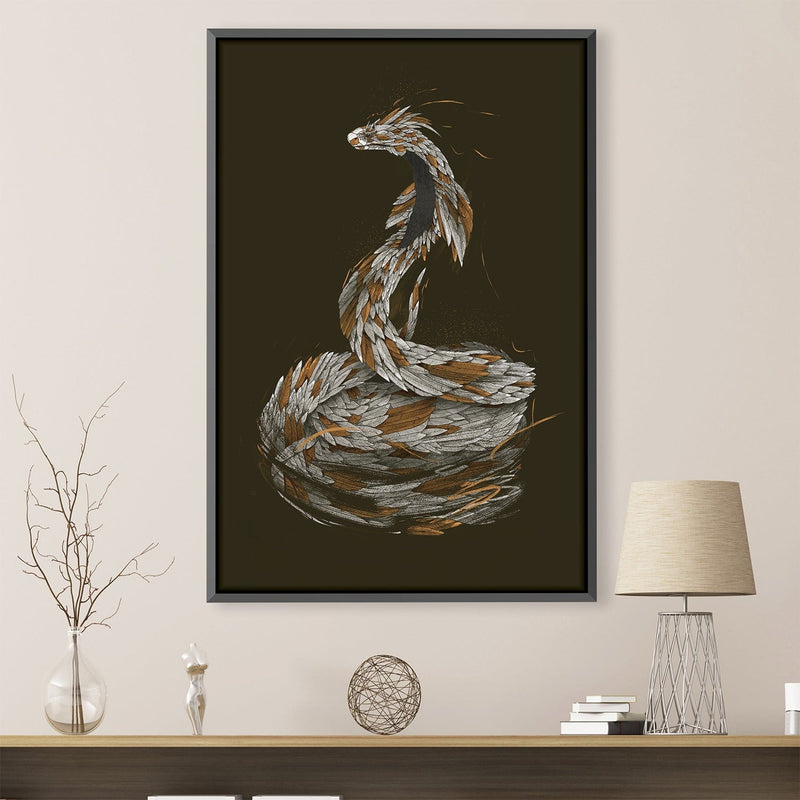 Feathered Snake Dark Canvas