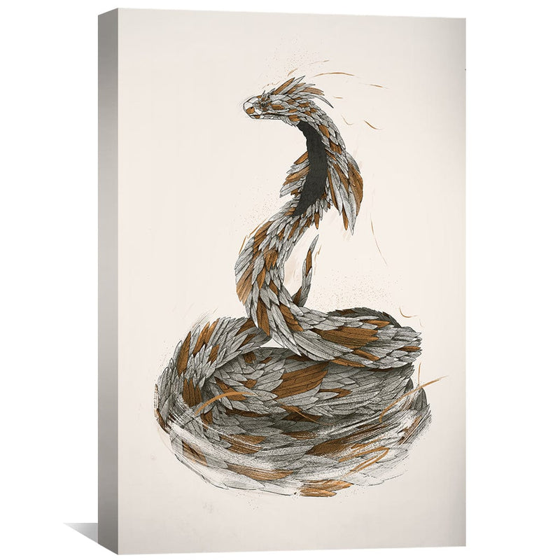 Feathered Snake Light Canvas