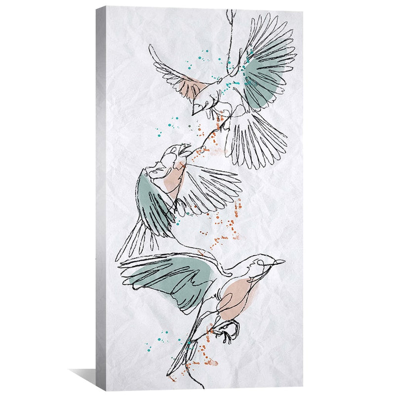 Feathers in Unison Canvas