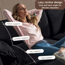 Oversized Chair With Movable Ottoman, Soft Upholstered Lounge Chair by HouseOfZazla