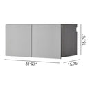 Astro Series - Wall Storage Cabinet With Soft Closing Drawers - Metallic Gray by HouseOfZazla