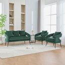 3 Piece Living Room Set, Loveseat & 2 Accent Chairs by HouseOfZazla