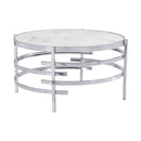 Elegant Round Table With Sintered Stone Top & Sturdy Metal Frame by Unique Piece Furniture