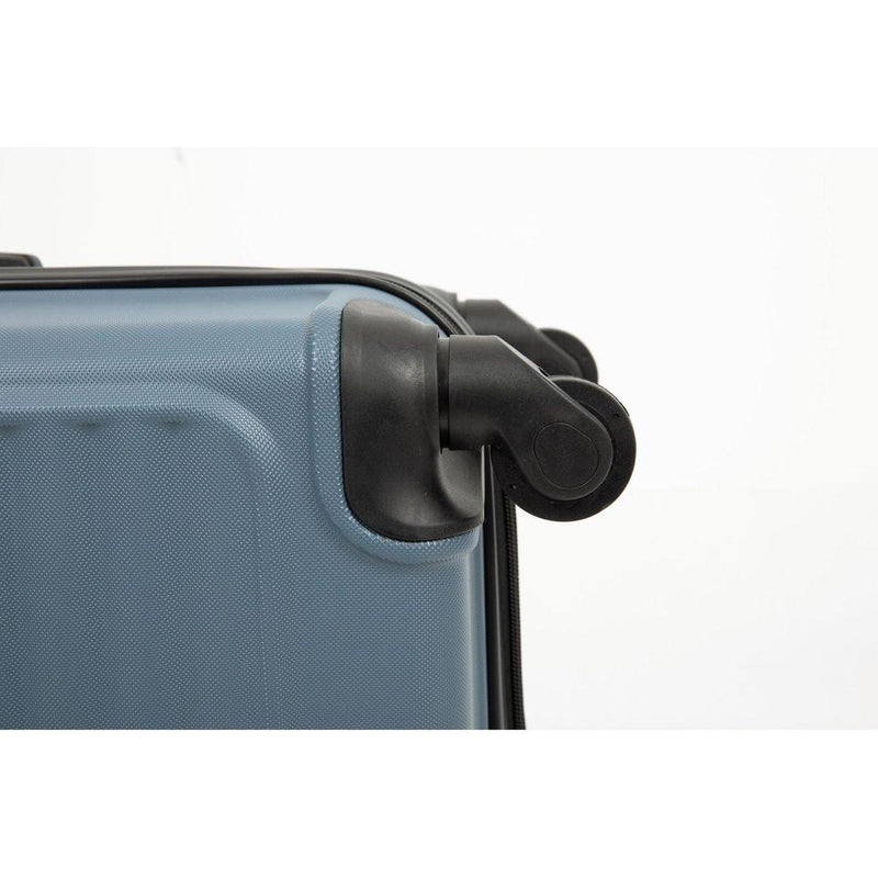 3 Piece Luggage Sets ABS Lightweight Suitcase with Two Hooks, Spinner Wheels, TSA Lock, (20/24/28) Blue