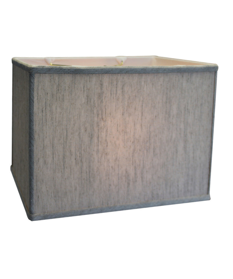 14"W x 10"H Rectangular Drum Lampshade Softback Textured Oatmeal