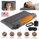 Neck Massager Pillow Ergonomic Massager Memory Foam Pillow with 3-Level Heating 3-Intensity Vibration 30Min Timer for Neck Back Shoulder Pain Relief
