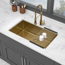 Finish Undermount Stainless Steel Kitchen Sink 32" X 19" 16 Gauge Deep Single Bowl by HouseOfZazla