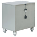 Arabesque - 4 Piece Queen Bedroom Set With LED Headboard - Silver by HouseOfZazla
