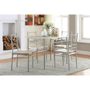 5 Piece Rectangle Dining Set With Tubing Base by HouseOfZazla