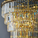48-Inch Gold Tiered Crystal Tube Chandelier by HouseOfZazla