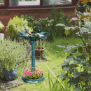Outsunny 32" Antique Bird Bath with Pedestal Flower Planter Base