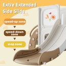 5 in 1 T oddler Slide and Swing Set, Kids Playground Climber Slide Playset with Drawing Whiteboard, Freestanding Combination for Babies