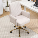 Ergonomic Mid-Back Office Chair With Gold Base by HouseOfZazla