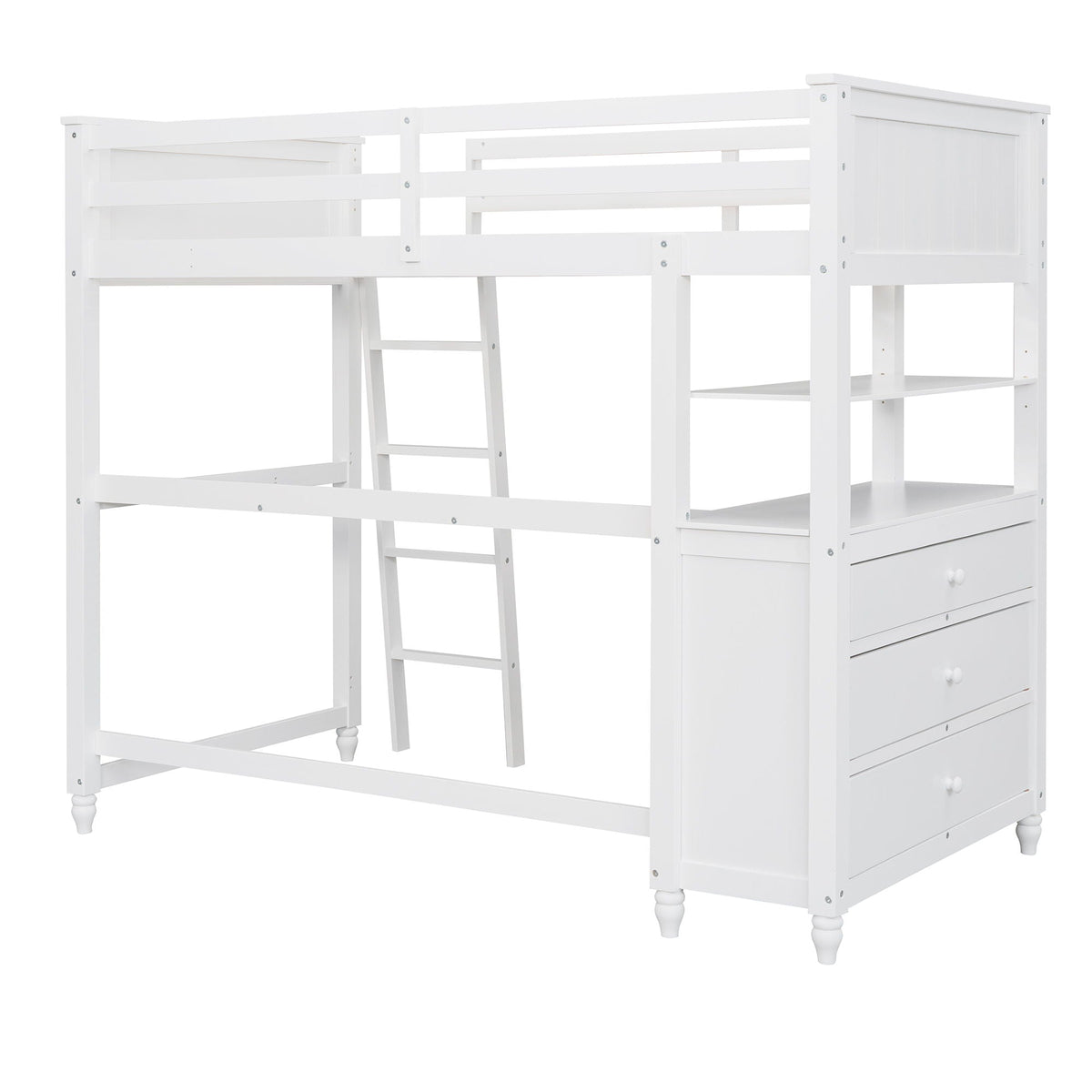 Loft Bed With Drawers With Desk And Shelves, photo 17 of 17