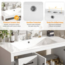Bathroom Vanity With Sink, Soft Close Doors, Adjustable Shelf & 3 Drawers by HouseOfZazla