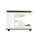 Adjustable End Table With Wheels, 360°Rotating Top And Storage Space by HouseOfZazla