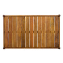 Outdoor Acacia Wood Coffee Table, Teak Finish