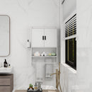 Bathroom Wall Cabinet with Doors, Adjustable Shelf, Towel Bar, and Paper Holder by HouseOfZazla