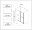 5476 Inch Frameless Double Sliding Matte Shower Door by HouseOfZazla