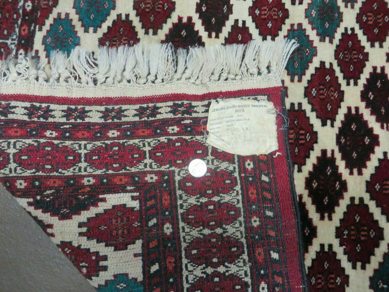 3' X 4' Vintage Handmade Pakistan Bokhara Turkoman Balouch Wool Rug Mat Nice