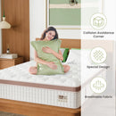 12" Firm Hybrid Mattress, Gel Memory Foam & Pocket Springs, Pressure Relief, Motion Isolation, Ergonomic Bed - White - King