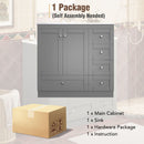 Shaker Free Standing Bathroom Vanity Cabinet & Sink, Soft Close Drawers, Soft Close Doors by HouseOfZazla
