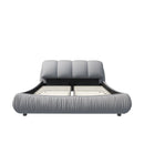 Luxury Upholstered Platform Bed With Oversized Padded Backrest And Solid Wood Frame by HouseOfZazla