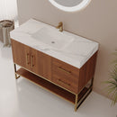 36" Modern Free-Standing Bathroom Vanity with Seamless Ceramic Sink