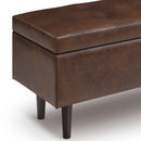 Shay - Large Square Coffee Table Storage Ottoman Mid-Century Style by Unique Piece Furniture