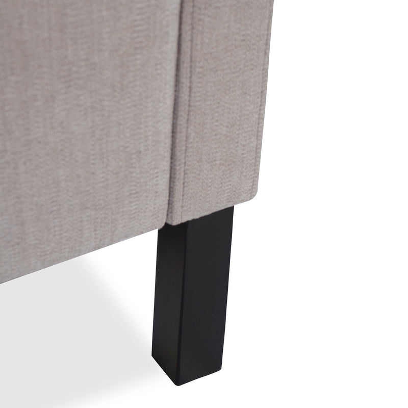 Upholstered Ottoman With 2 Bolster Pillows For Living Room - Gray, photo 12 of 13