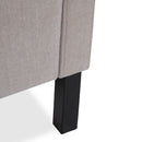 Upholstered Ottoman With 2 Bolster Pillows For Living Room - Gray by HouseOfZazla