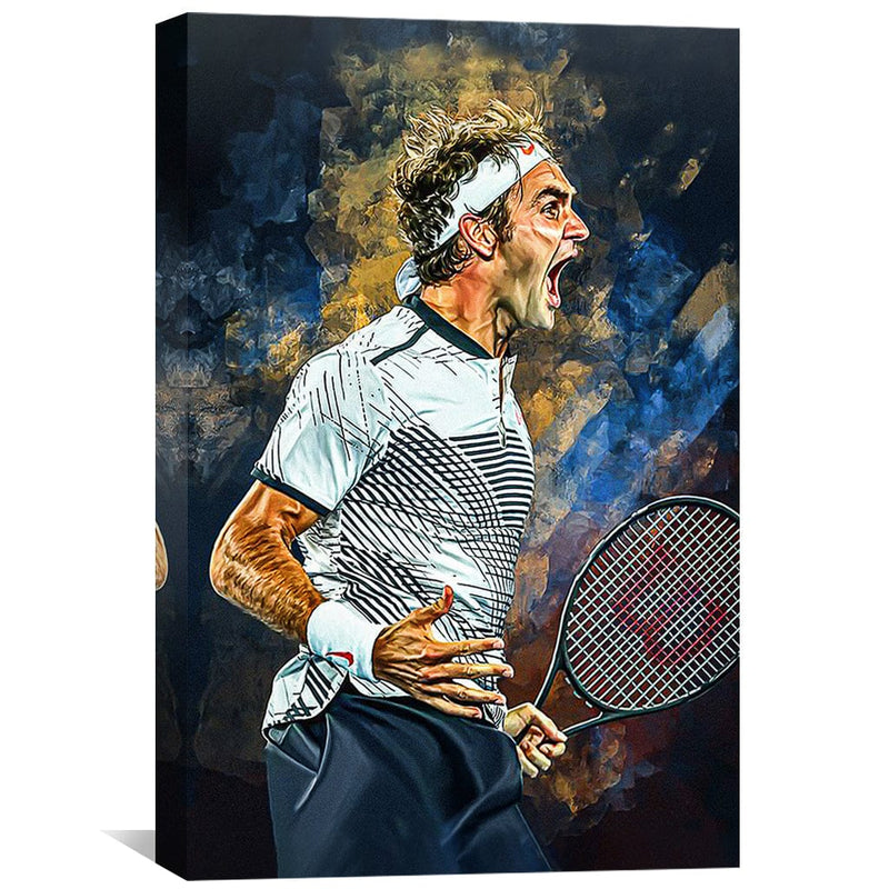 Federer Celebration Canvas