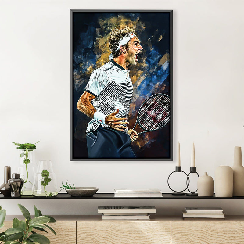 Federer Celebration Canvas