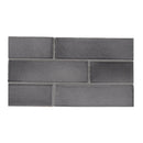 Fedora Gray Glossy Glazed Terracotta Tiles 2 1/8x7 1/2