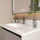 Bianco Carrara Venato Marble Vanity Top With Pre Drilled Faucet Hole And Undermount Sink by HouseOfZazla