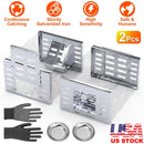 2Pcs Humane Rat Trap Catch and Release Live Mouse Cage Traps with Automatic Continuous Cycle Trapping for Chipmunk Rodent Mouse Small Animals