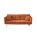 Convertible Double Futon Sofa Bed With Folding Armrests For Living Rooms by HouseOfZazla