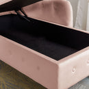 Chaise Lounge Indoor, Lounge Chair For Bedroom With Storage & Pillow, Modern Upholstered Rolled Arm Chase Lounge For Sleeping With Nailhead Trim For Living Room Bedroom Office by HouseOfZazla