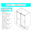 Frameless Single Sliding Shower Doors With Towel Rail & Handle by HouseOfZazla