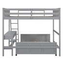 Full Over Full Bunk Bed With Desk